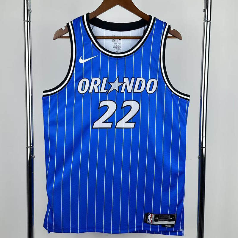 25-26 Magic WAGNER #22 Blue Top Quality Hot Pressing NBA Jersey(条纹)