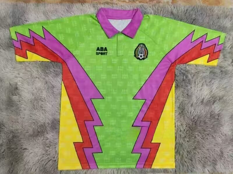 1995主 Mexico Green Campos #9 GoalKeeper Retro Soccer Jersey
