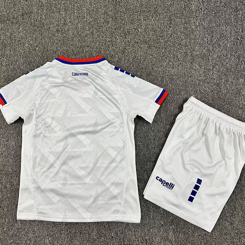 26-27 Cape Verde Away Kids Soccer Jersey