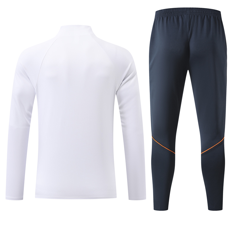 26-27 France White Kids Half Pull Tracksuit (童装)(半拉链)
