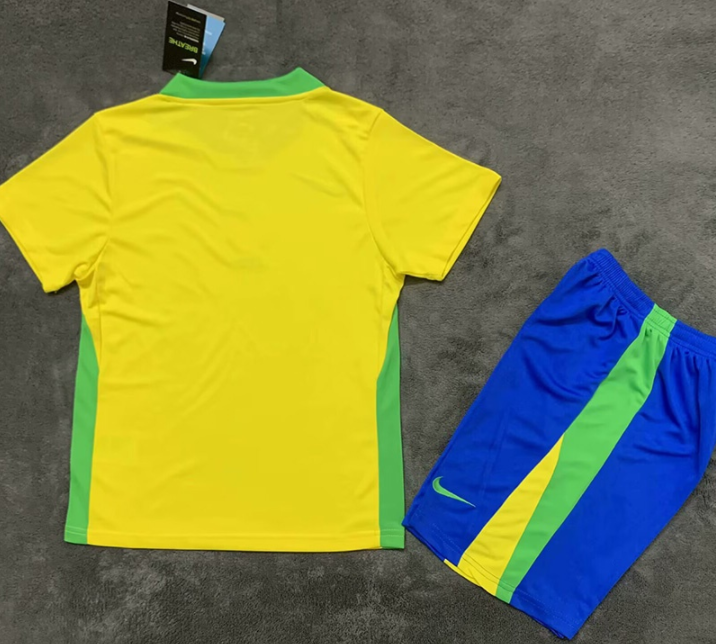 25-26 Brazil W Home Kids Soccer Jersey