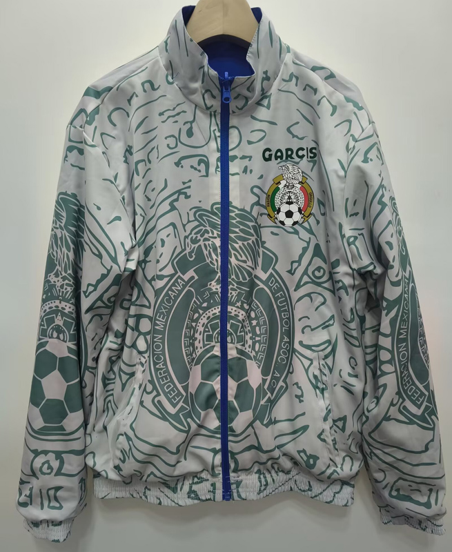 24-25 Mexico Blue & White Double Sided Windbreaker (双面风衣)