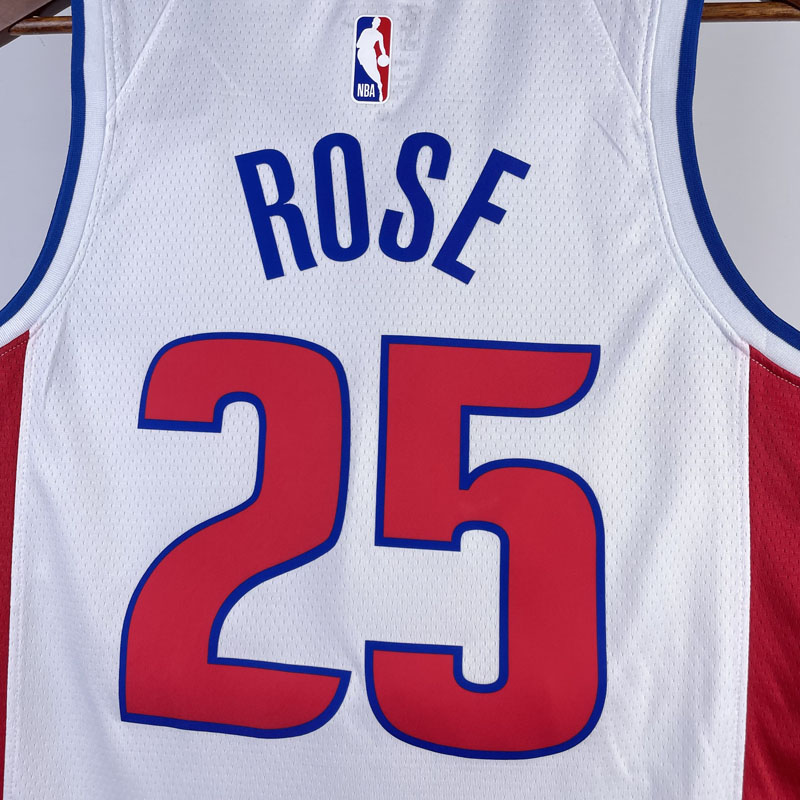 22-23 Pistons ROSE #25 White Top Quality Hot Pr...