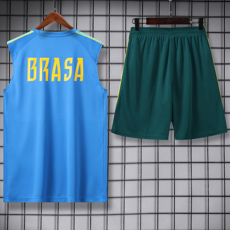 26-27 Brazil Light blue Tank top and shorts suit