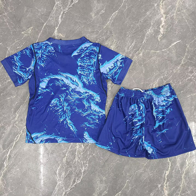 26-27 England Blue Goalkeeper Kids Soccer Jersey