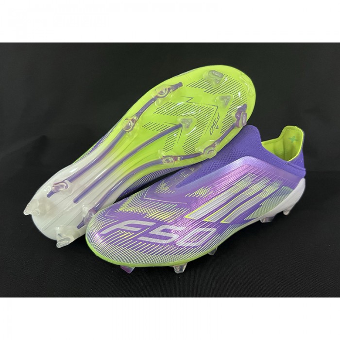 F50+ FG Soccer Shoes-Purple/Green