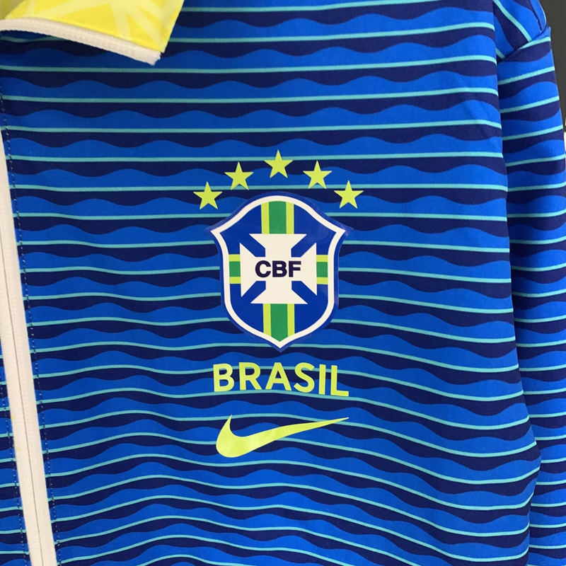 2023 Brazil Yellow & Blue Double Sided Windbrea...