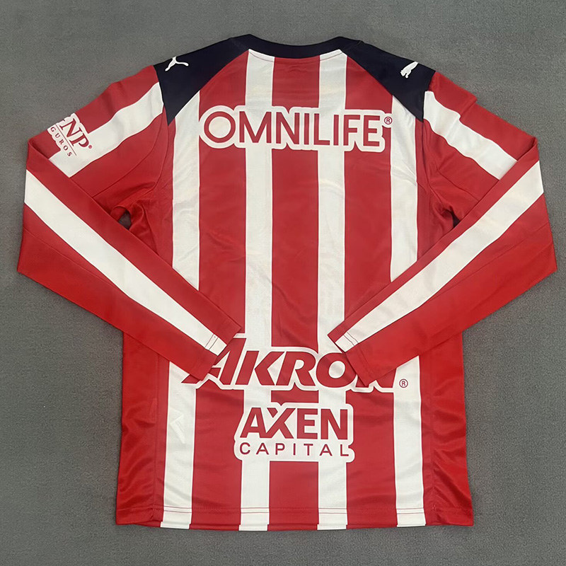 25-26 Chivas Home Long Sleeve Soccer Jersey (长袖)