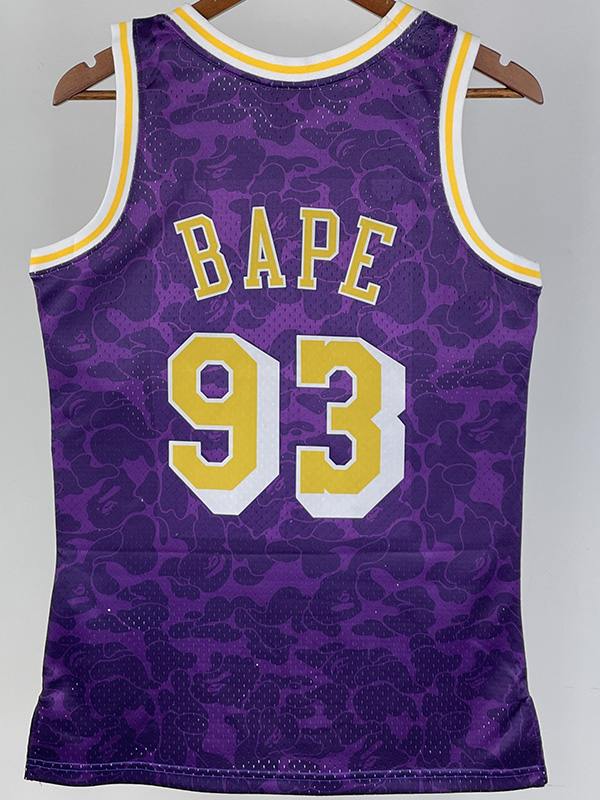 2023 LAKERS & BAPE #93 Purple Top Quality Hot P...