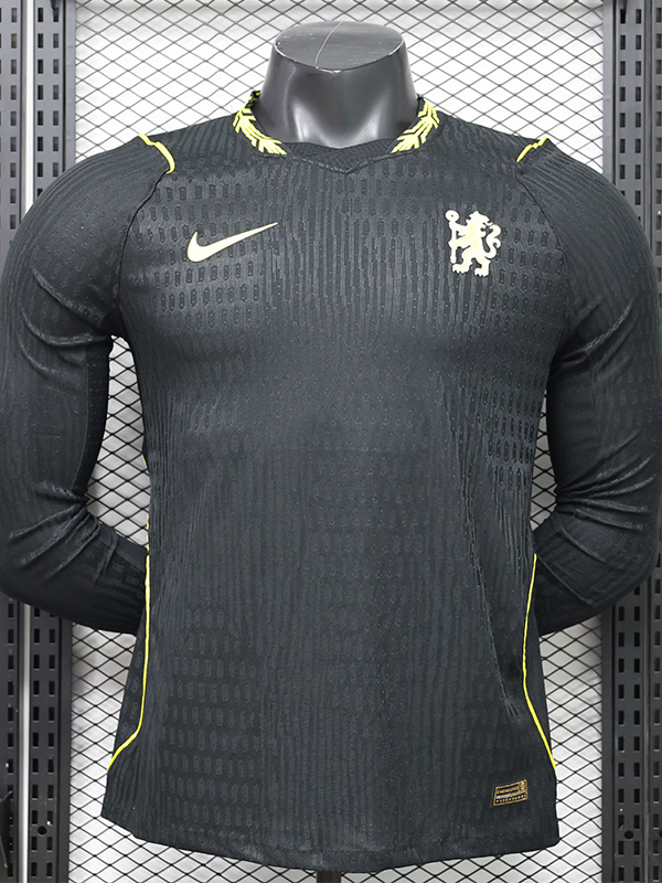 26-27 CHE Black Long Sleeve Player Version Soccer Jersey (长袖球员)