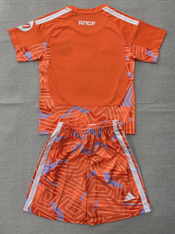 26-27 RMA Orange Goalkeeper Kids Soccer Jersey