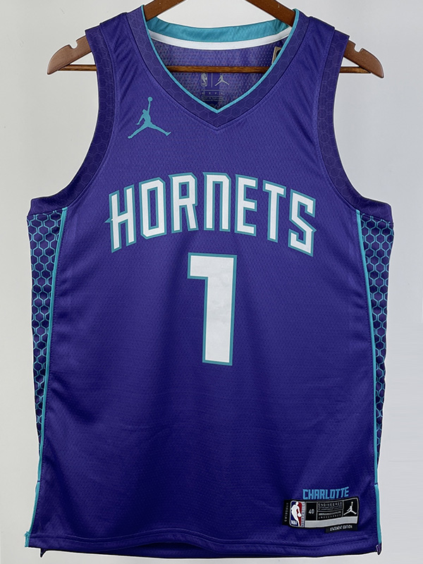 22-23 HORNETS BALL #1 Blue Top Quality Hot Pres...