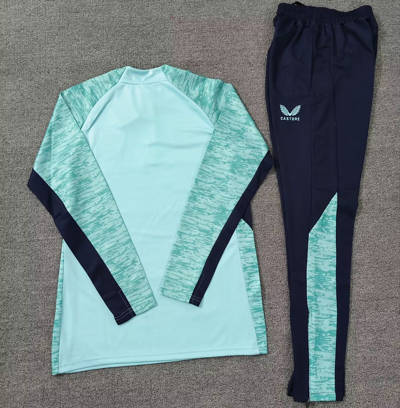 25-26 Bilbao Green Half Pull Tracksuit (Pants Have Pocket)(半拉链)