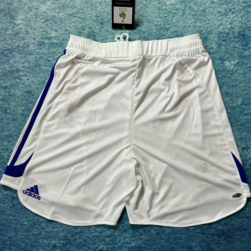 2006 France Away White Retro Shorts Pants