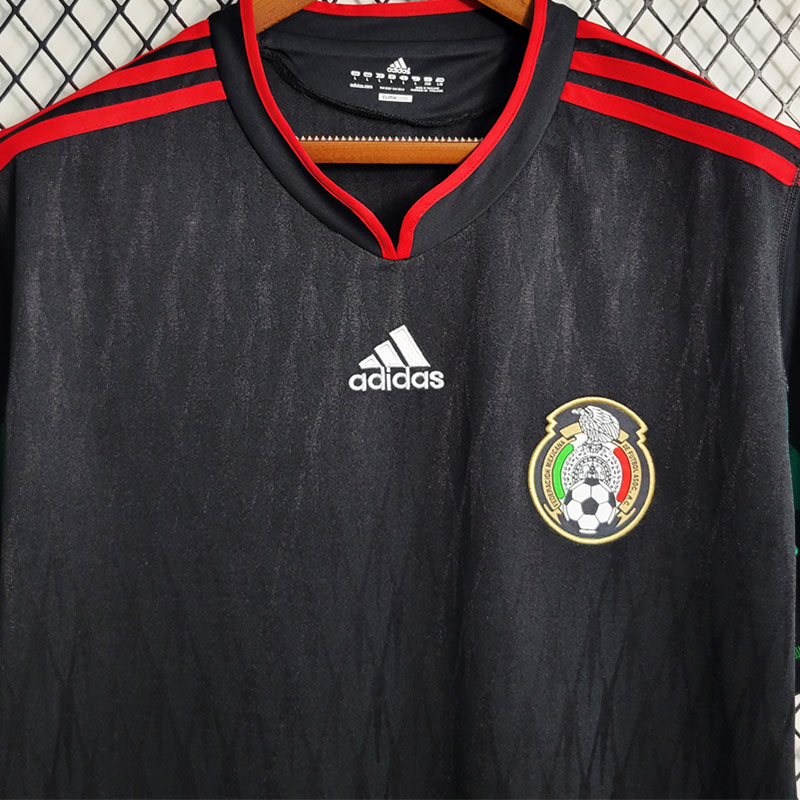 2010 Mexico Black Retro Soccer Jersey