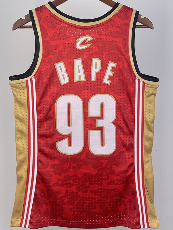 2023 Cleveland Cavaliers & BAPE #93 Red Top Qua...