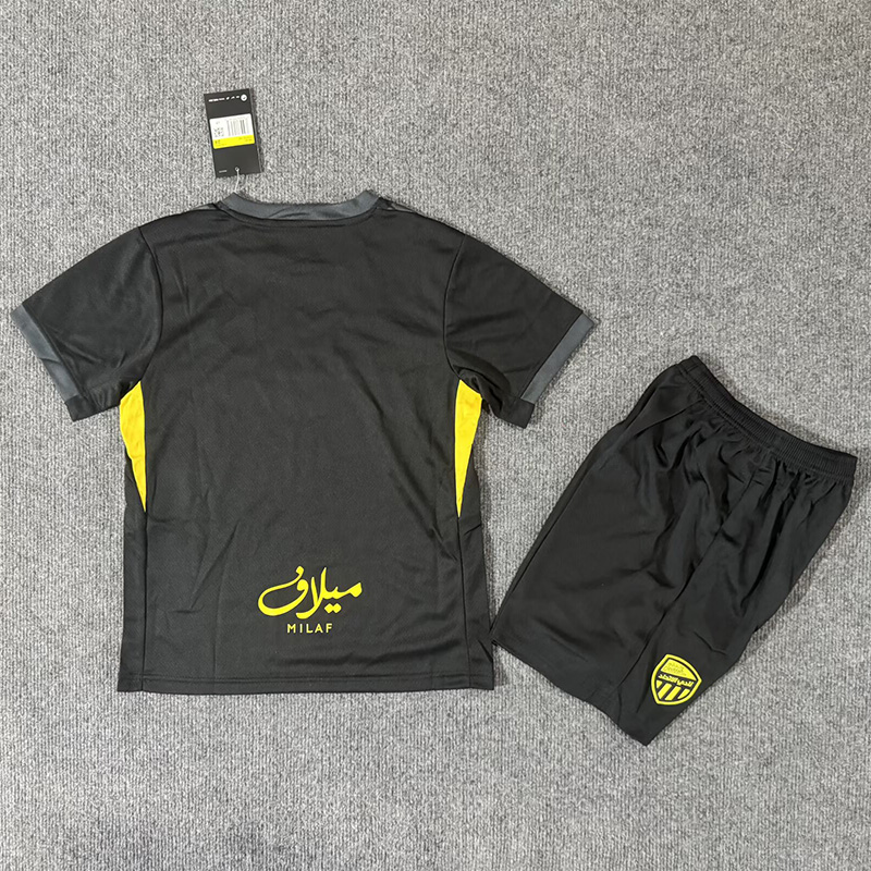 25-26 Ittihad Club Black Kids Soccer Jersey