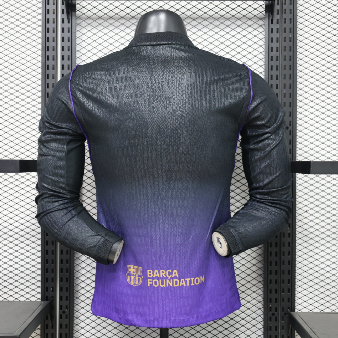 26-27 BAR AWAY Purple Long Sleeve Player Version Soccer Jersey (长袖球员)