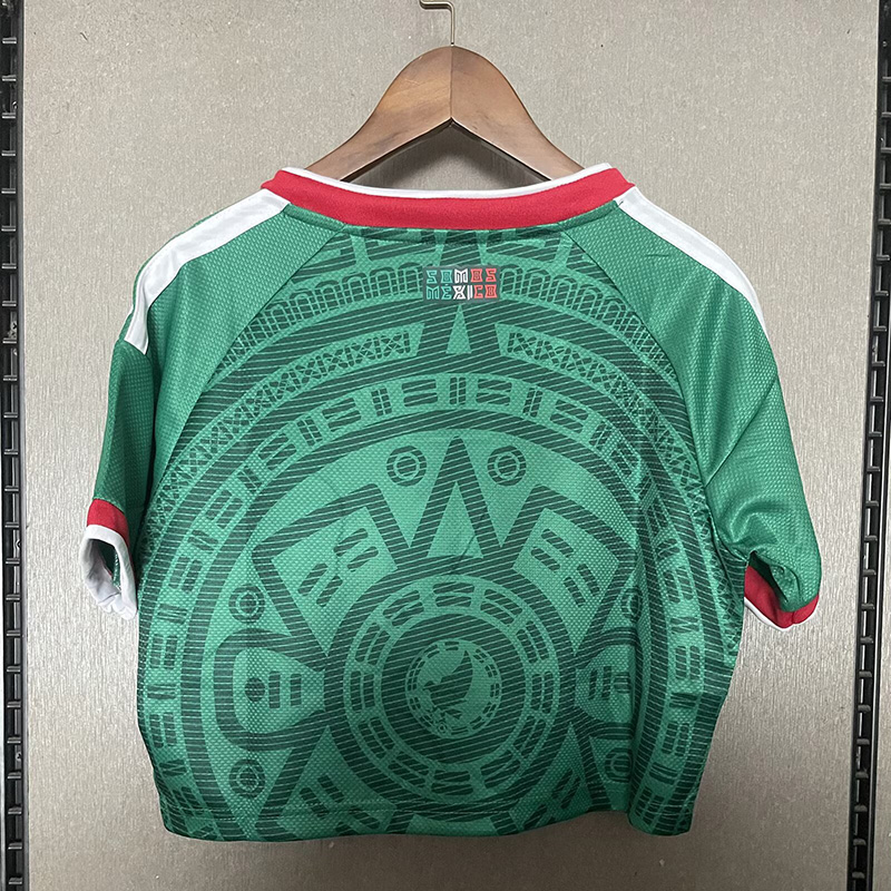 2026 World Cup Mexico Home Women Cheerleader Shirt (女啦啦短袖)