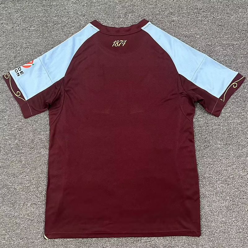 25-26 Aston Villa Home Fans Soccer Jersey