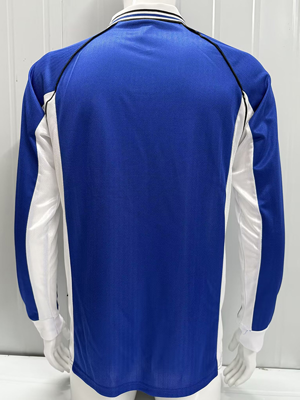 1998-2000 Schalke 04 Home Long Sleeve Retro Soccer Jersey (长袖)