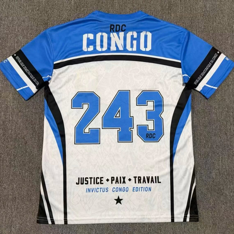 26-27 DR Congo Blue White 243 Special Edition Training shirts