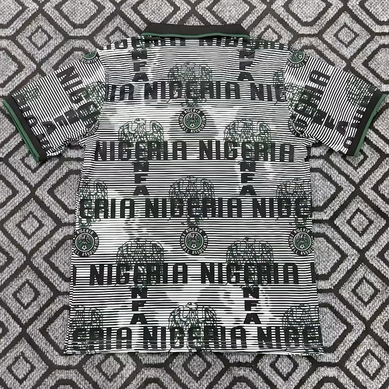 26-27 Nigeria Grey Black Training Shirts