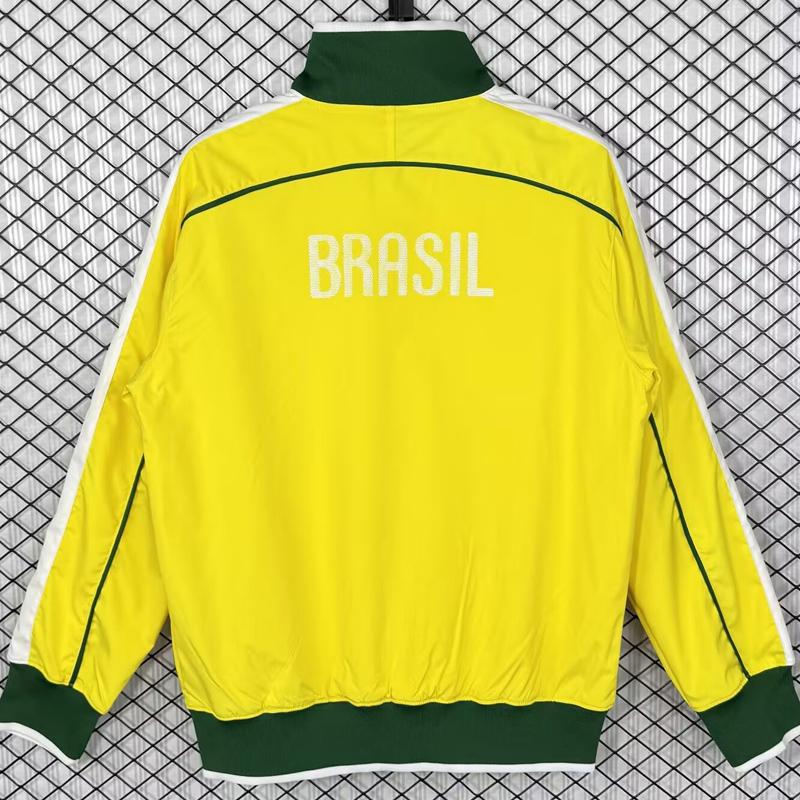 2010-2011 Brazil Yellow Retro Windbreaker