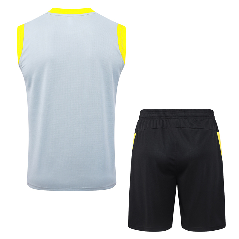 25-26 Dortmund Light gray Tank top and shorts suit #D25234