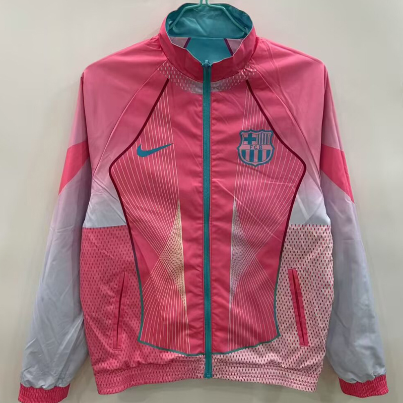 25-26 BAR Green & Pink Double Sided Windbreaker (双面风衣)(刺绣)