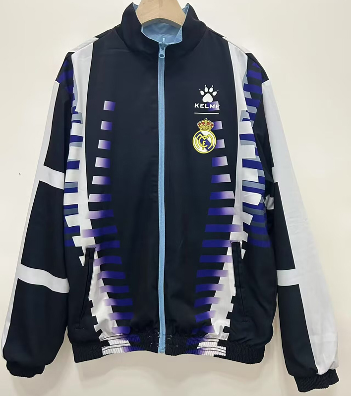 24-25 RMA Light blue & Black Retro Double Sided Windbreaker (双面风衣)