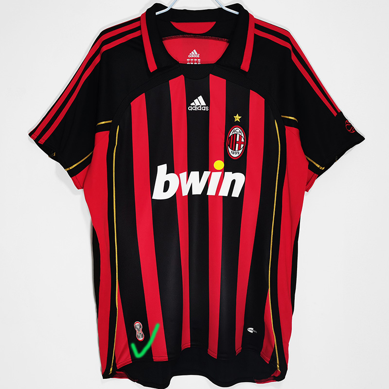 2006-2007 ACM Home Retro Soccer Jersey(亲笔签名 号码)