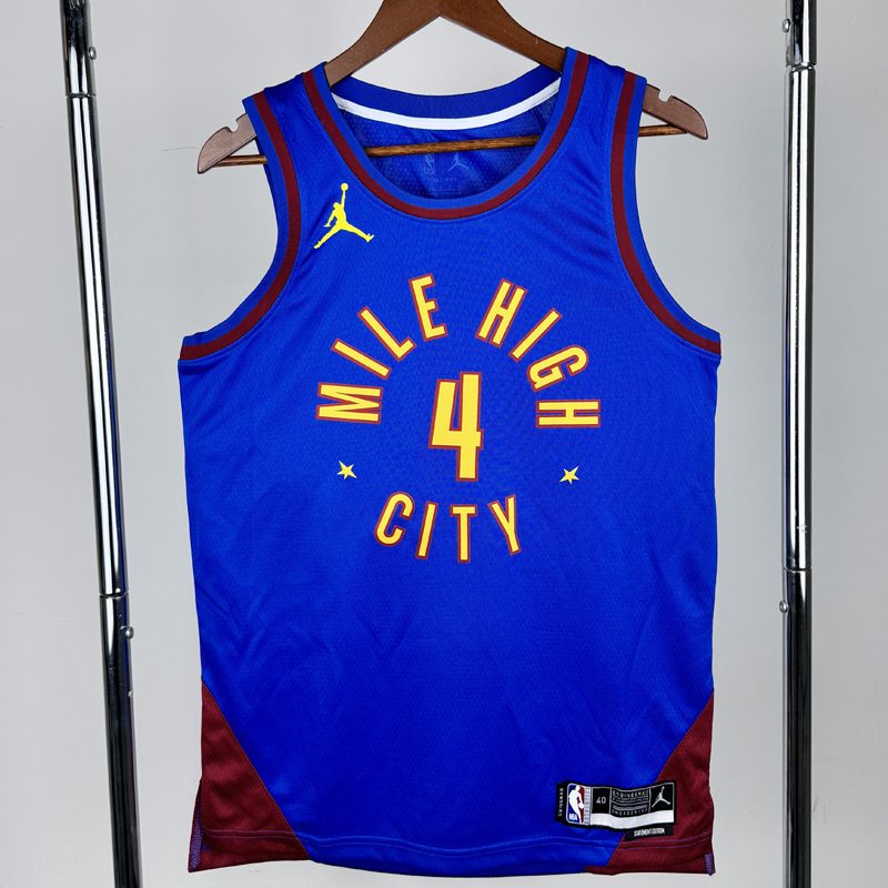 22-23 Nuggets WESTBROOK #4 Blue Top Quality Hot Pressing NBA Jersey (Trapeze Edition) 飞人版
