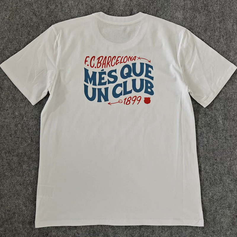 25-26 BAR White High Quality Casual T-Shirt #圆领红标