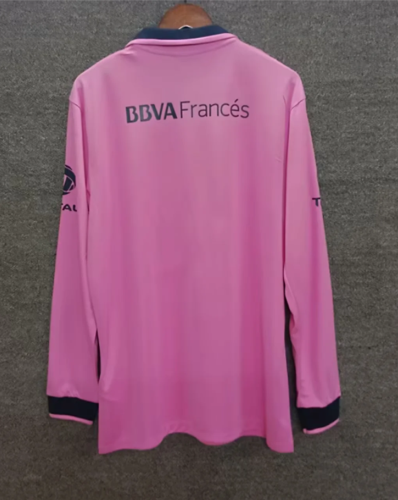 2013-2014 Boca Juniors Pink Long Sleeve Retro Soccer Jersey (长袖)