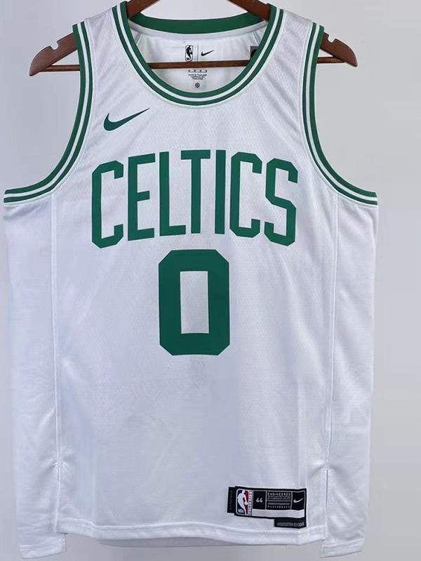 22-23 CELTICS TATUM #0 White Top Quality Hot Pr...