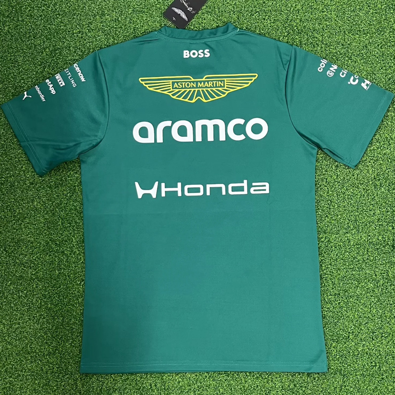 2026  Aston Martin Green T-Shirts Racing Suit (Football Jersey Size)(圆领)