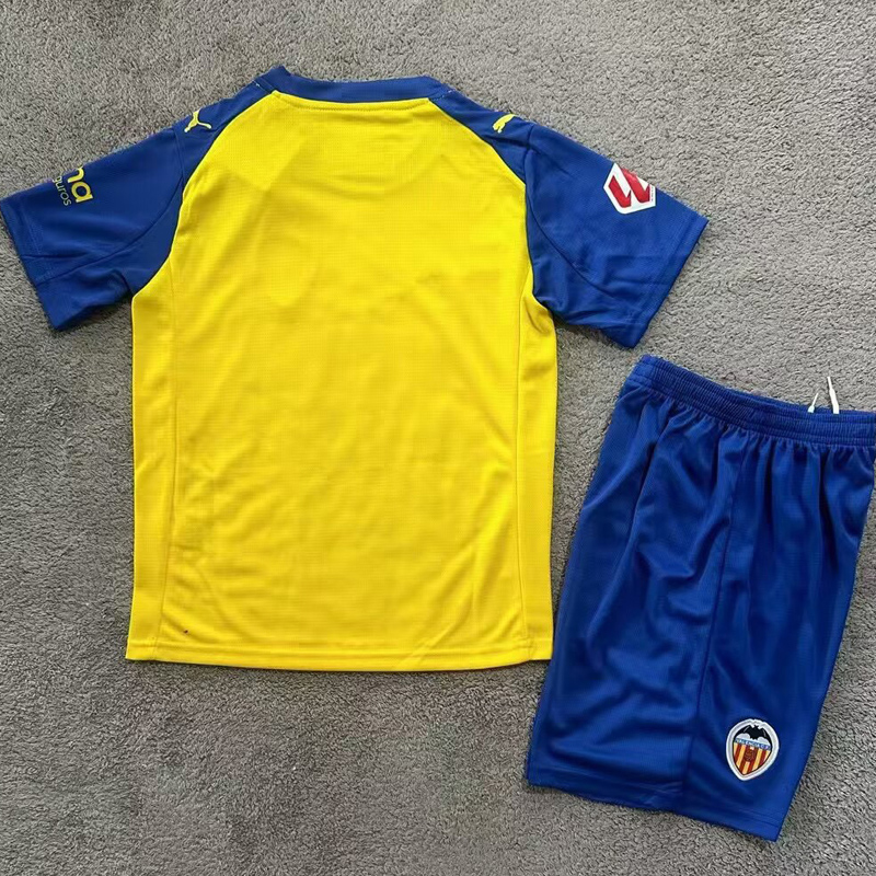 25-26 Valencia Yellow Kids Soccer Jersey