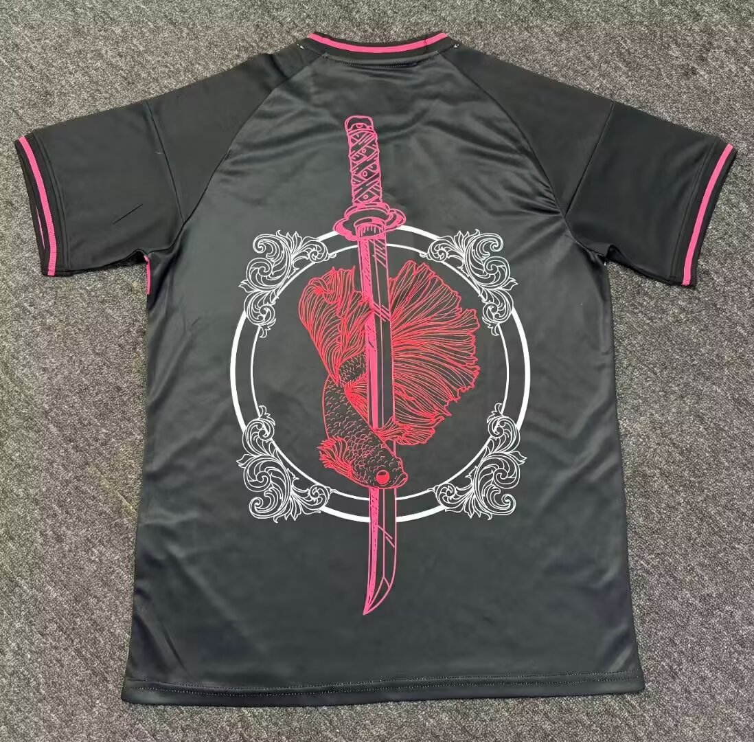 24-25 Japan Black Special Edition Fans Training Shirts *武士刀