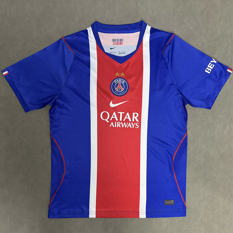 26-27 PSG Home With 2 embroidered stars Fans Soccer jersey (刺绣2星)