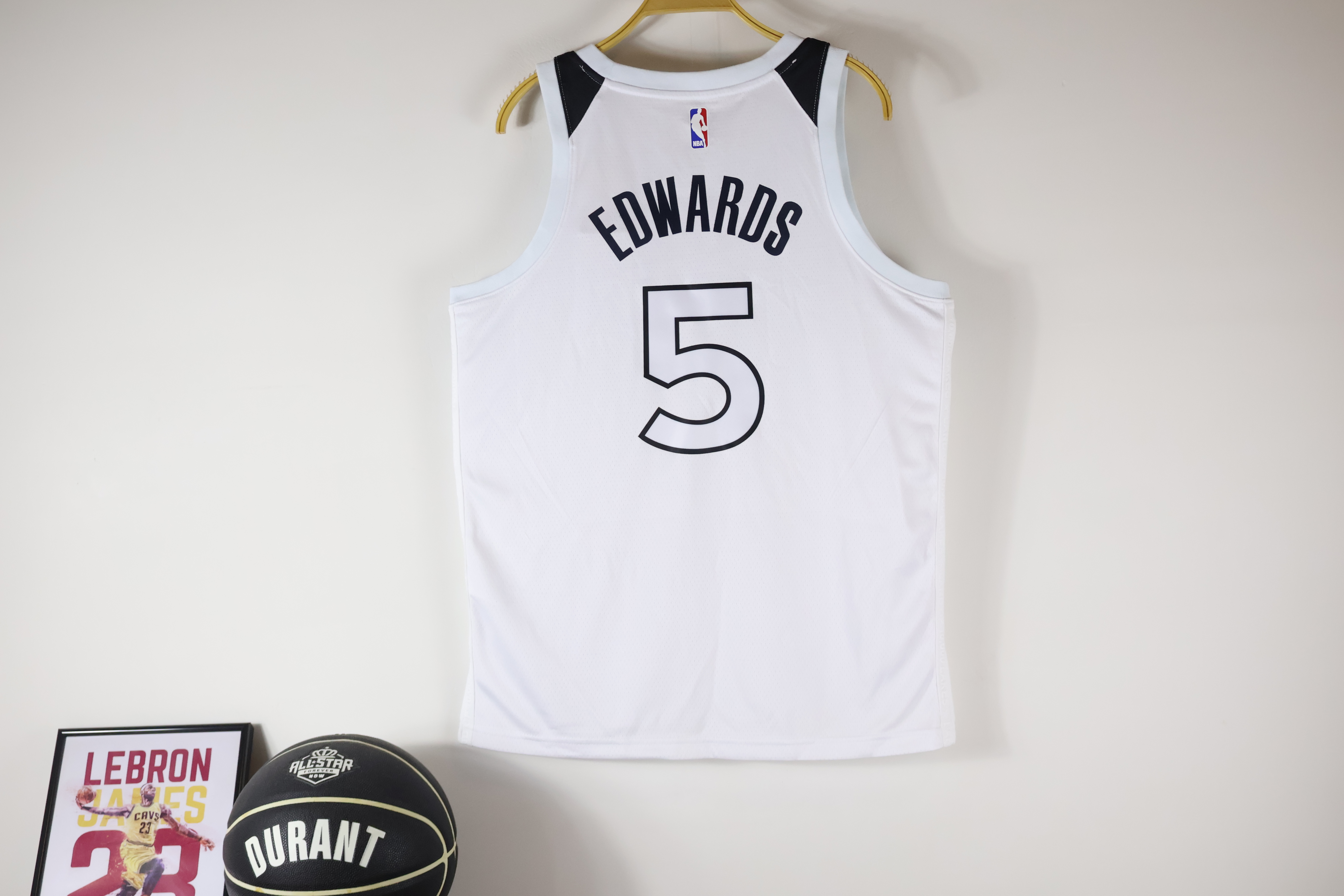 24-25 TIMBERWOLVES EDWARDS #5 White Top Quality Hot Pressing NBA Jersey