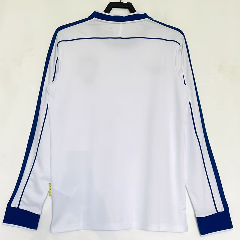 1998 Brazil White Long Sleeve Retro Soccer Jersey (长袖)