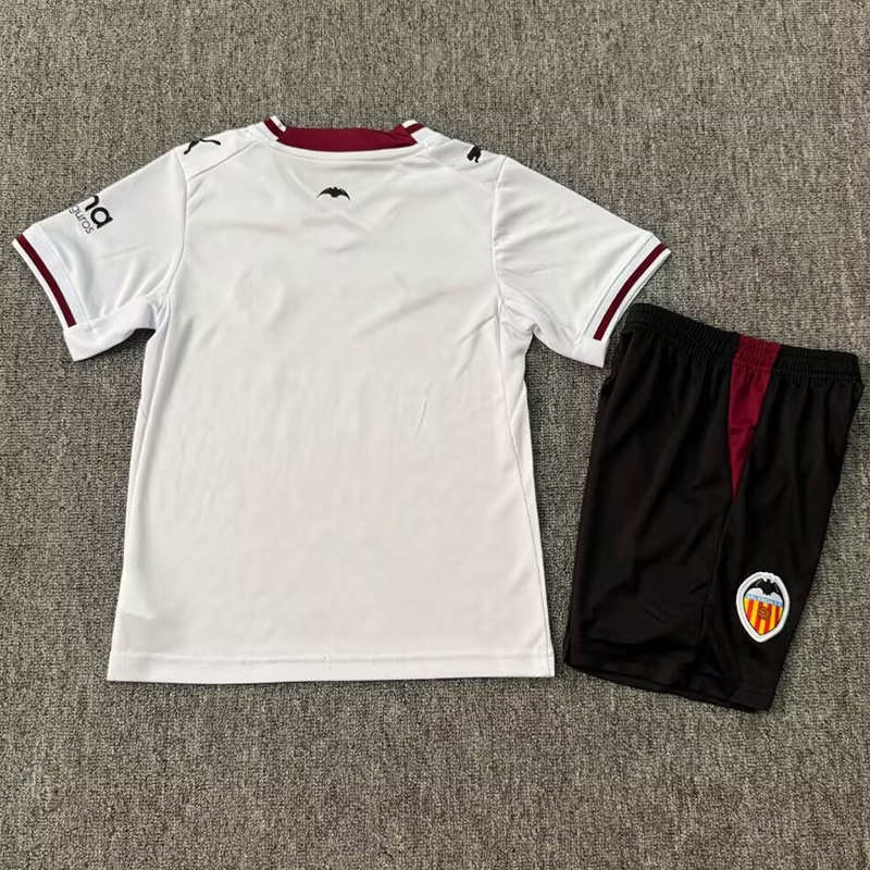 26-27 Valencia Home Kids Soccer Jersey