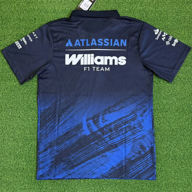2026 Williams Black Blue Polo Racing Suit (Football Jersey Size)(有领)