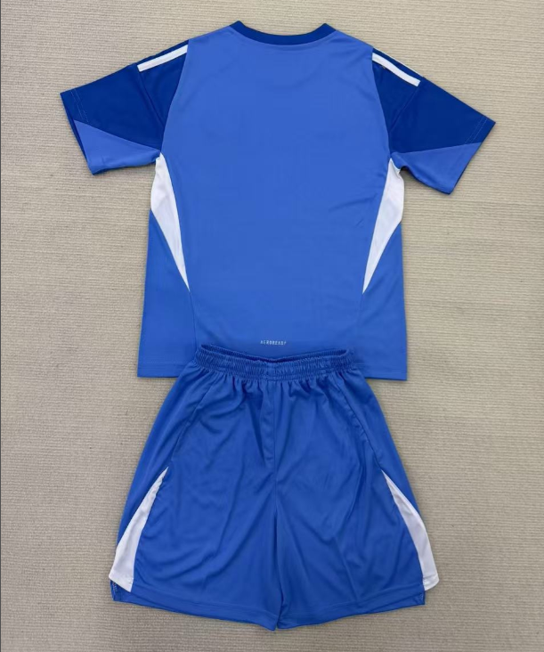 25-26 Man Utd Blue GoalKeeper Kids Soccer Jersey