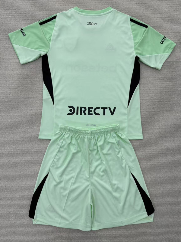 25-26 Boca Juniors Green GoalKeeper Kids Soccer Jersey