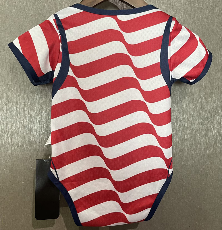 26-27 USA Red White Baby Infant Crawl Suit