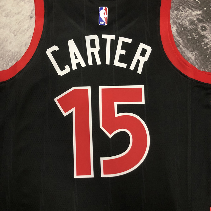 22-23 RAPTORS CARTER #15 Black red Top Quality ...