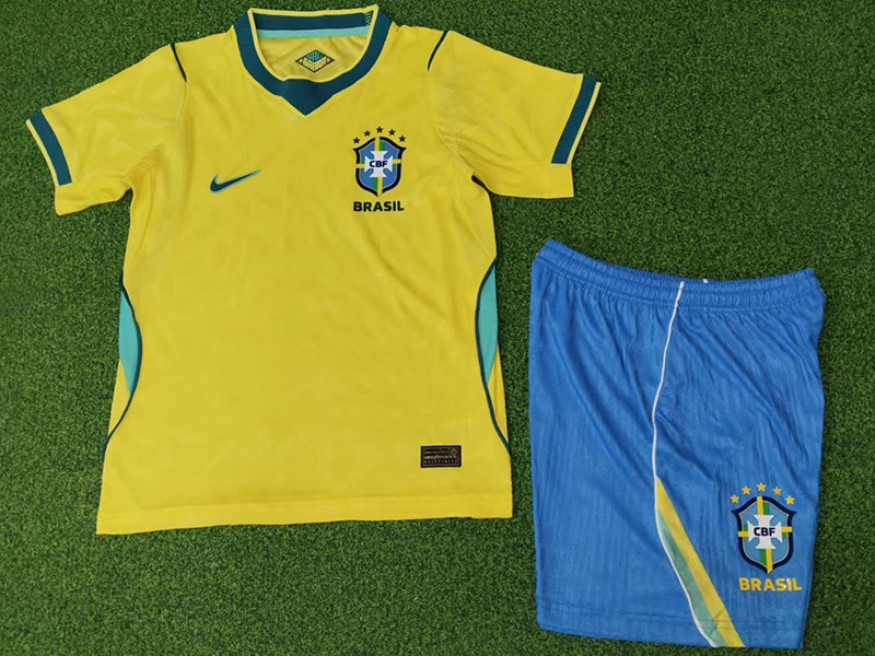 26-27 Brazil Home Kids Player Version Soccer Jersey (球员童装)