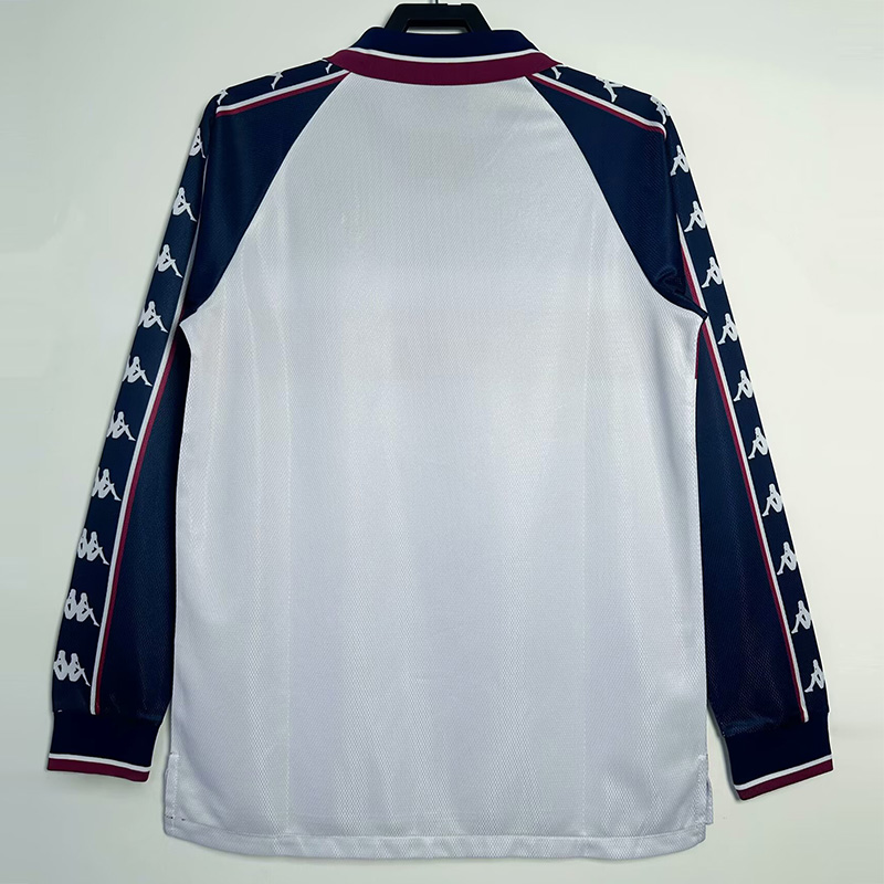1997-1998 Man City Away Long Sleeve Retro Soccer Jersey (长袖)